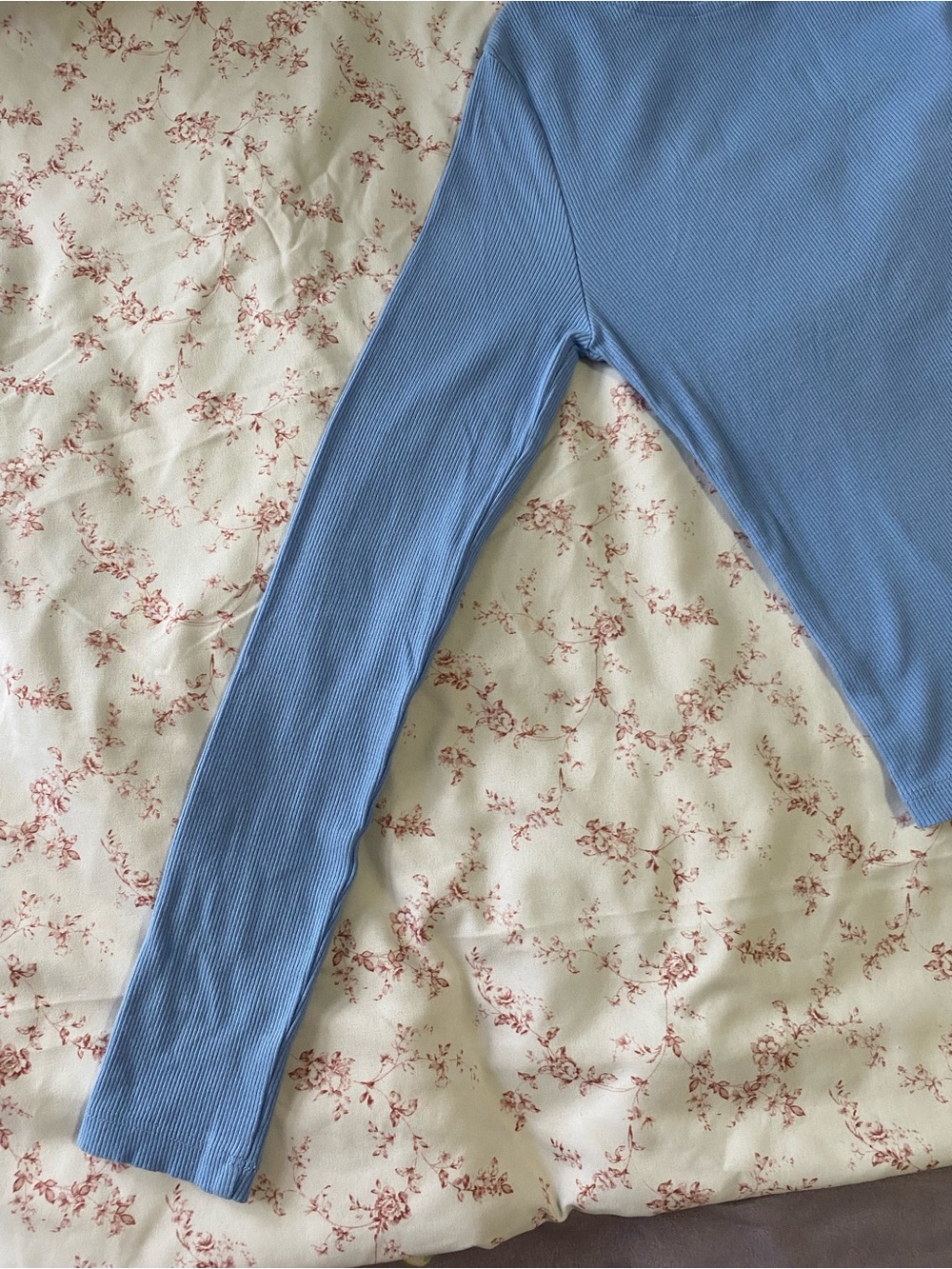 Ardene Light Blue Ribbed Long Sleeve Tee - Picture 4 of 5